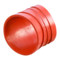 铂海 高温红色11.25°沟槽衬塑弯头 DN65 φ76 红色
