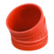 铂海 高温红色11.25°沟槽衬塑弯头 DN65 φ76 红色