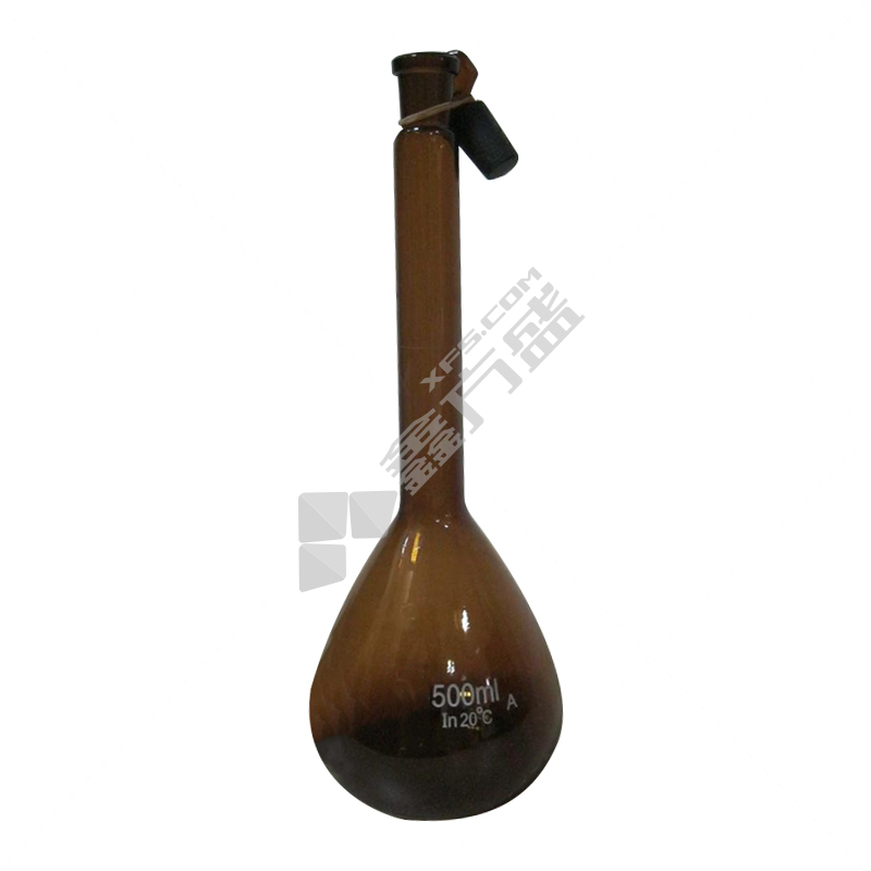 WITEG A级棕色玻璃容量瓶 玻璃材质顶塞 白标 SGCR-3-670-005
