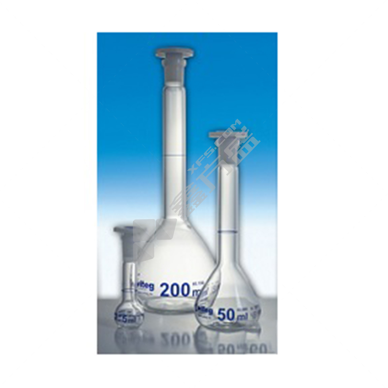 WITEG A级容量瓶 蓝标 PE顶塞 ST29/32 SGCR-3-664-101BL