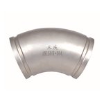 三庆 304不锈钢沟槽式45°弯头短I系列 φ273*273mm
