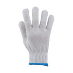 君御 7P005 漂白线手套 10针 500g 白色蓝边 10副/包