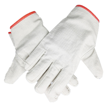 君御 双层帆布手套 均码 红边 24道线