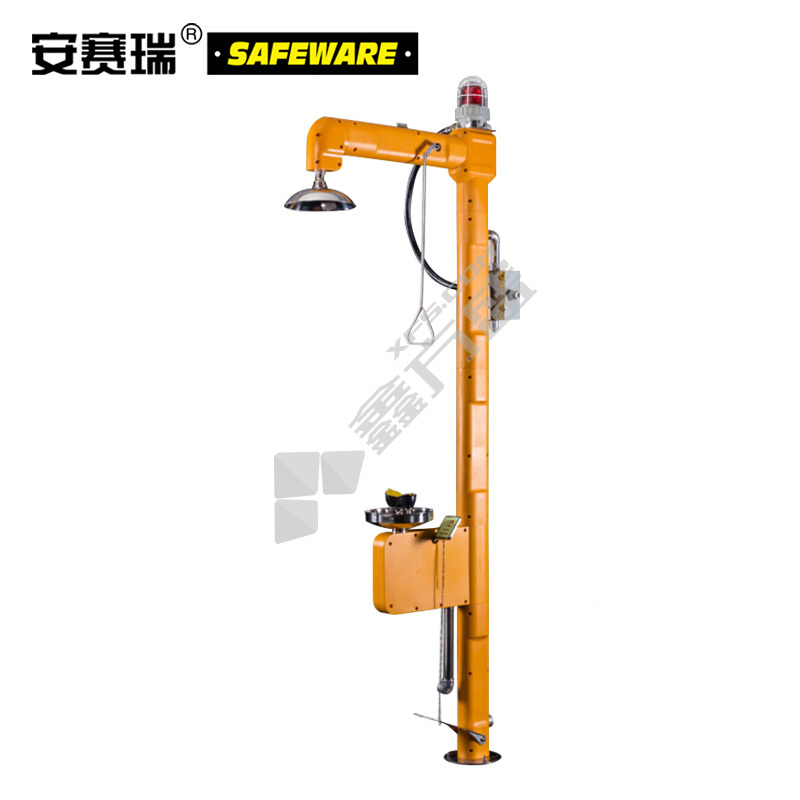 安赛瑞 21670 电加热复合式冲淋洗眼器 黄色 21670 落地式