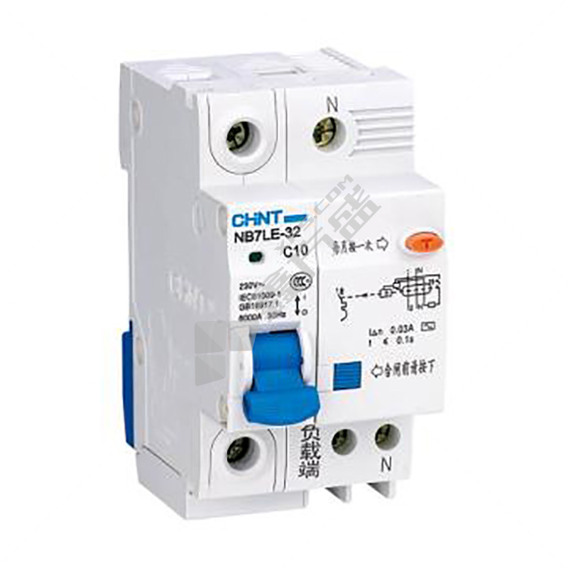 正泰 CHNT 小型漏电断路器 NB7LE-32系列1P+N NB7LE-32 1P+N C20 100mA 电子式 20A 100mA 1P+N 6kA