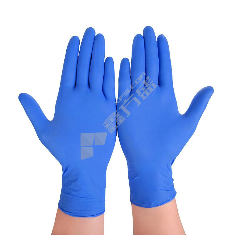 多给力 一次性丁腈检测手套 蓝色 加厚无粉 加厚无粉 4.5g M码 蓝色