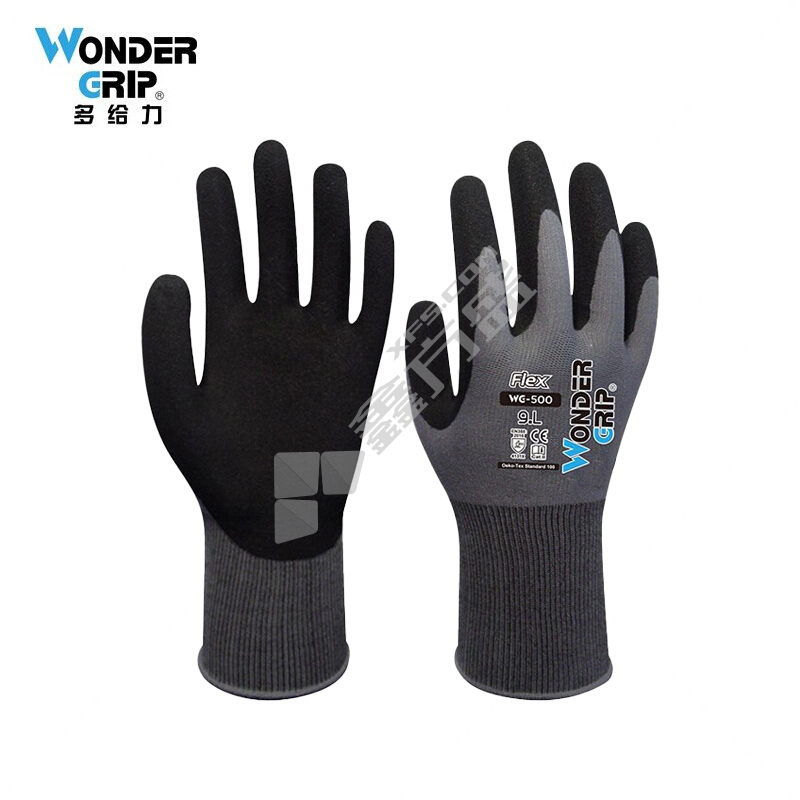 多给力 通用作业手套 S码 灰色 WG-500