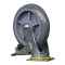 重型工业静音脚轮TPR材质万向刹车轮 5寸万向带刹车 灰色 承重180kg