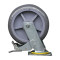 重型工业静音脚轮TPR材质万向刹车轮 6寸万向带刹车 灰色 承重200kg