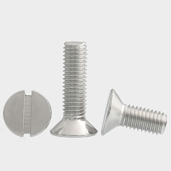 4.8级镀锌一字沉头螺栓半牙 M16 120mm