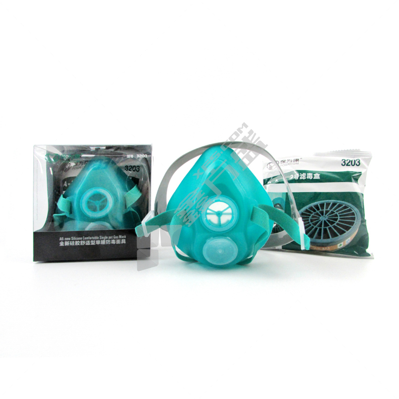 保为康 3200 硅胶防毒面具 均码