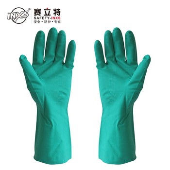 赛立特 绿色丁腈防化手套 8码 绿色 丁晴 L18501