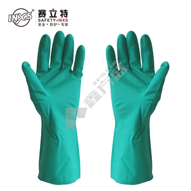 赛立特 绿色丁腈防化手套 8码 绿色 丁晴 L18501