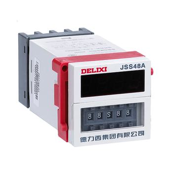 德力西DELIXI 时间继电器JSS48A-3 JSS48A-3 0.01S-999H AC220V带PF083A座