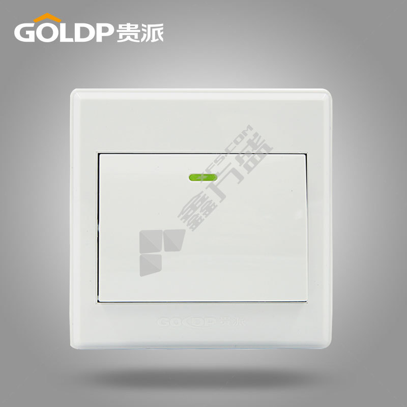 贵派 面板开关明装一开大板 一位单控 10A