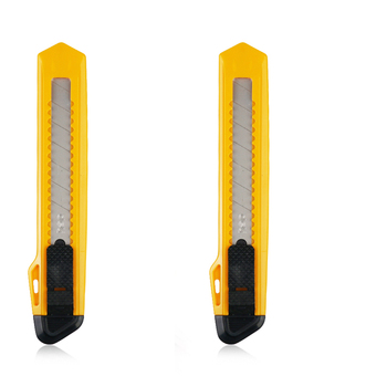 得力deli 美工刀2001 2001 18mm*8刀头 黄色