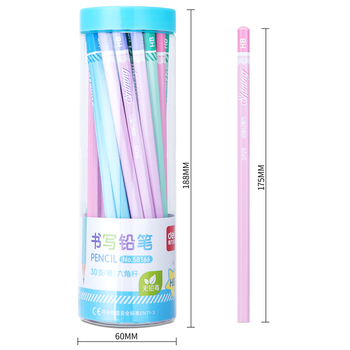 得力 58166 铅笔 HB 175mm 彩色 58166