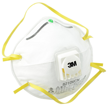 3M 8210V CN自吸过滤式防颗粒物呼吸器 白色 头戴式 N95