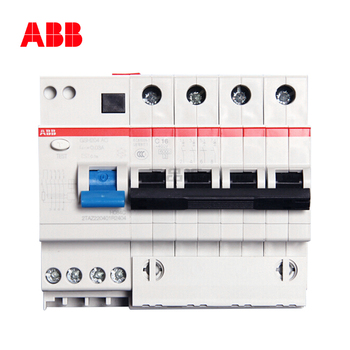 ABB 小型漏电断路器GSH204 A系列4P GSH204 A-D8/0.1 AP-R 电子式 8A 100mA 4P 6kA