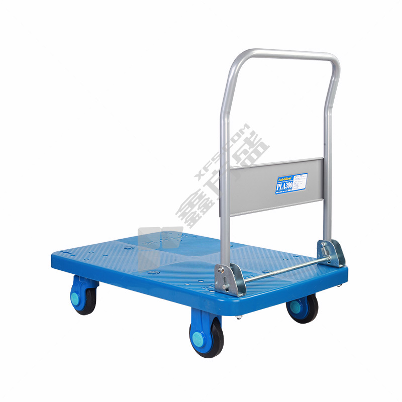 连和 折叠扶手 超静平板手推车 PLA400-DX 400kg 1355mm*650mm 蓝色 橡胶