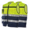 安大叔 JJ-A555 反光背心 XL码 荧光黄拼藏青 JJ-A555
