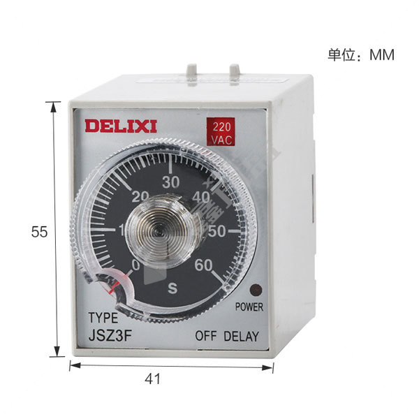 德力西DELIXI 时间继电器JSZ3F型AC220V JSZ3F  30M  AC220V