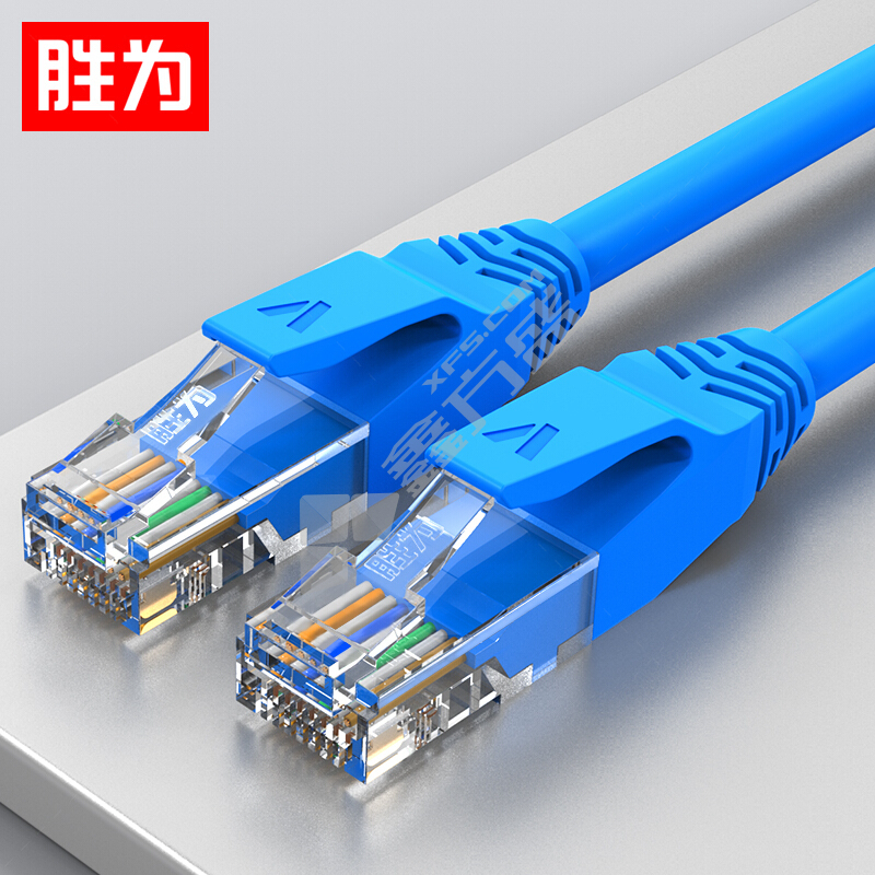 胜为shengwei 超五类网络跳线百兆 0.5米 蓝色LC-2005C