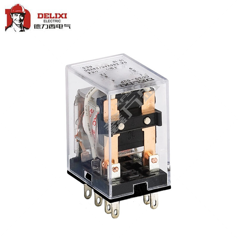 德力西DELIXI 小型电磁继电器 CDZ9-52PFL(带灯） DC24V