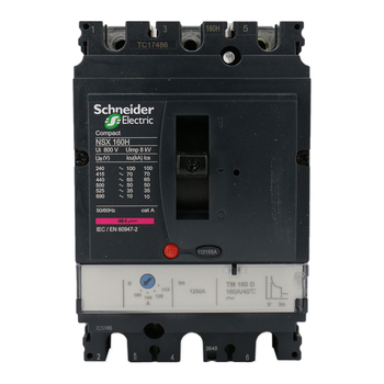 施耐德Schneider 塑壳配电保护断路器NSX160H NSX160H TM80D 3P3D(3P)电操AC220V
