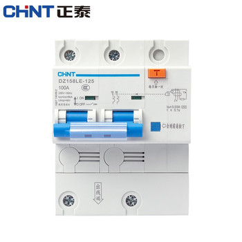 正泰 CHNT 小型漏电断路器DZ158LE-125 系列2P DZ158LE-125 2P 80A 100mA 电子式 80A 100mA 2P 6kA
