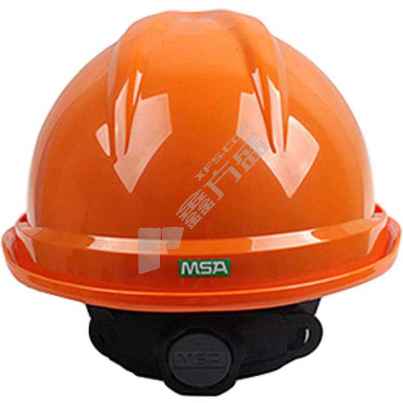 梅思安 V-Gard 500豪华型有孔安全帽配超爱戴帽衬 10172478 V型 透气型 橙色