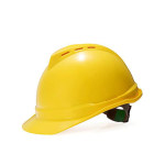 梅思安 V型 PE标准型安全帽 配一指键帽衬 10146459 黄色