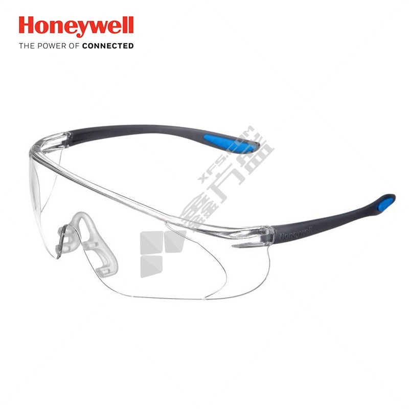 霍尼韦尔Honeywell 耐刮擦防雾眼镜 灰蓝镜架 透明镜片300111 300111 S300A 灰蓝镜架 透明镜片