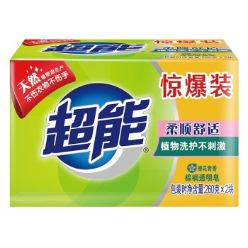 超能 N1棕榈透明洗衣皂 260g*2