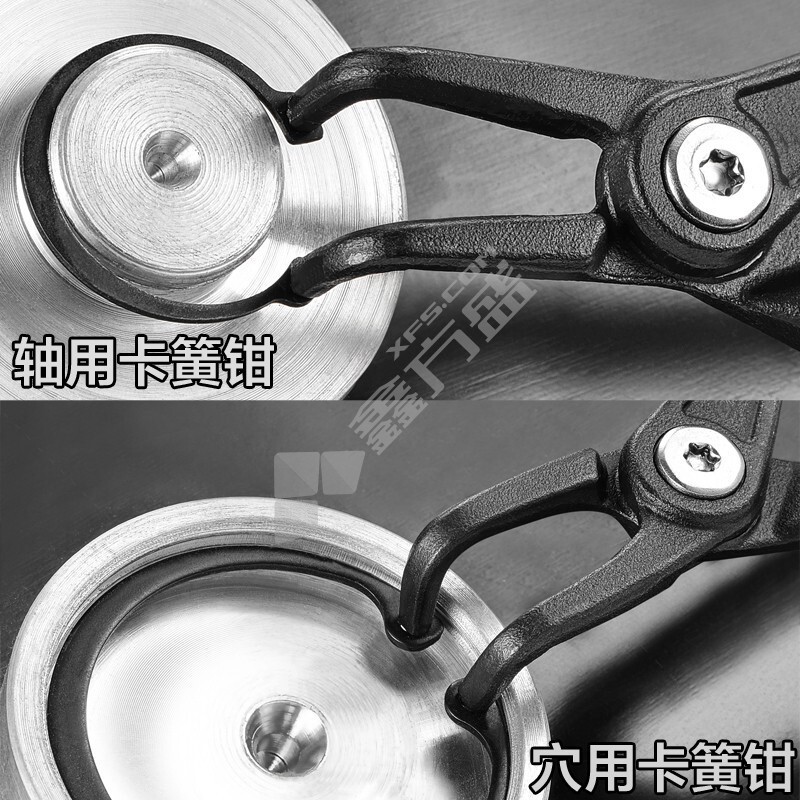 史丹利 德式轴用弯嘴 卡簧钳 5" 84-338-23