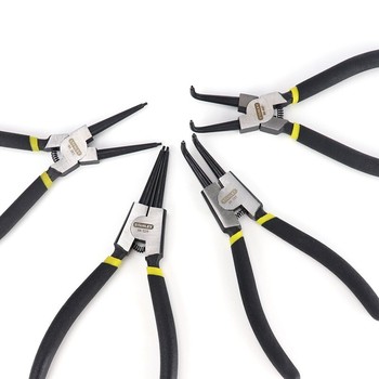 史丹利 德式轴用弯嘴 卡簧钳 7" 84-341-23