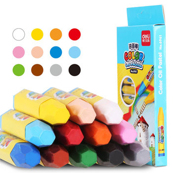 得力 6961 油画棒 6961 12色 18*87*172mm 彩色