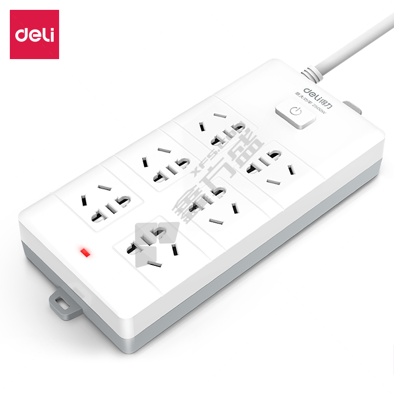 得力 6位五孔 插排 LX114(1.8) 10A 有线 1.8m