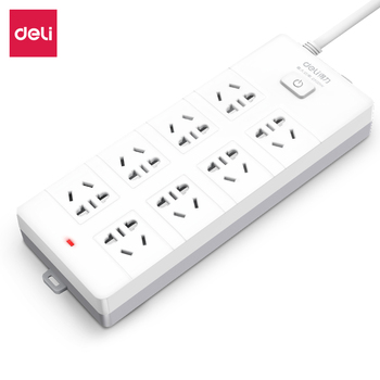 得力 8位五孔 插排 LX116(1.8) 10A 有线 1.8m