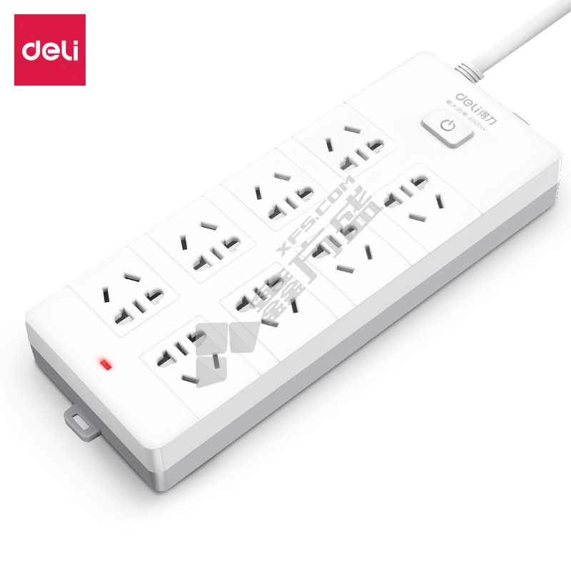 得力 8位五孔 插排 LX116(1.8) 10A 有线 1.8m