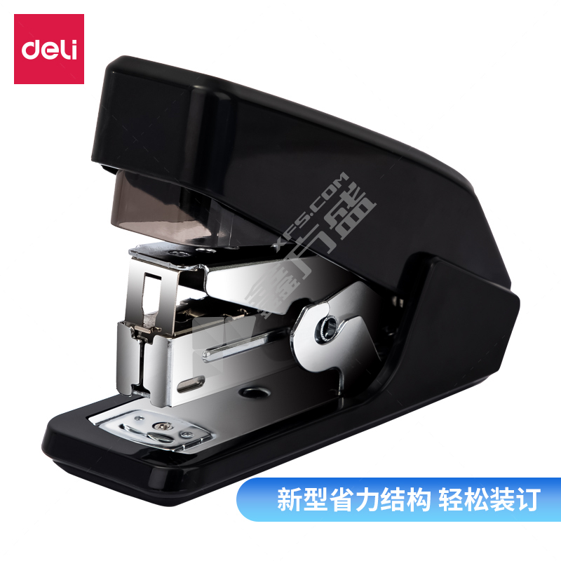 得力 0466 省力订书机 黑色 0466
