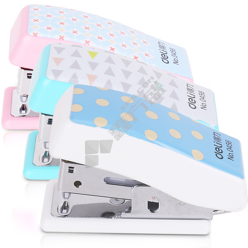 得力 0456 订书机 彩色 0456