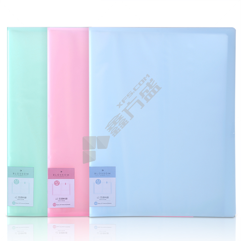 得力 72408 资料册 A3 蓝色 40页