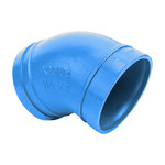 建支 内外涂塑蓝45°沟槽弯头 DN80 φ89 蓝色