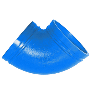 建支 内外涂塑蓝90°沟槽弯头 DN65 φ76 蓝色