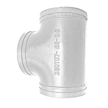 建支 沟槽正三通 内外涂塑银 φ165 DN150