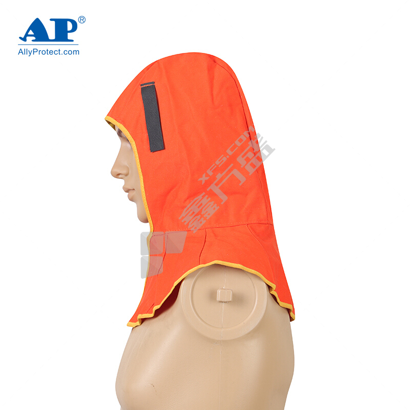 友盟 阻燃布全护式焊帽 AP-6690 39X50CM 橙红色