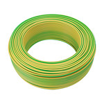 远东电缆 100米 阻燃A类塑铜电线 ZA-BV 450/750V 1*10平方 黄绿色