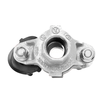 建支 沟槽螺纹机械四通 内外涂塑银 φ89*42 DN80*32