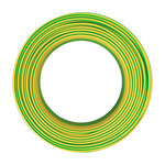 远东电缆 100米 低烟无卤阻燃A类耐火塑铜电线 WDZAN-BYJ 450/750V 1*50平方 黄绿色